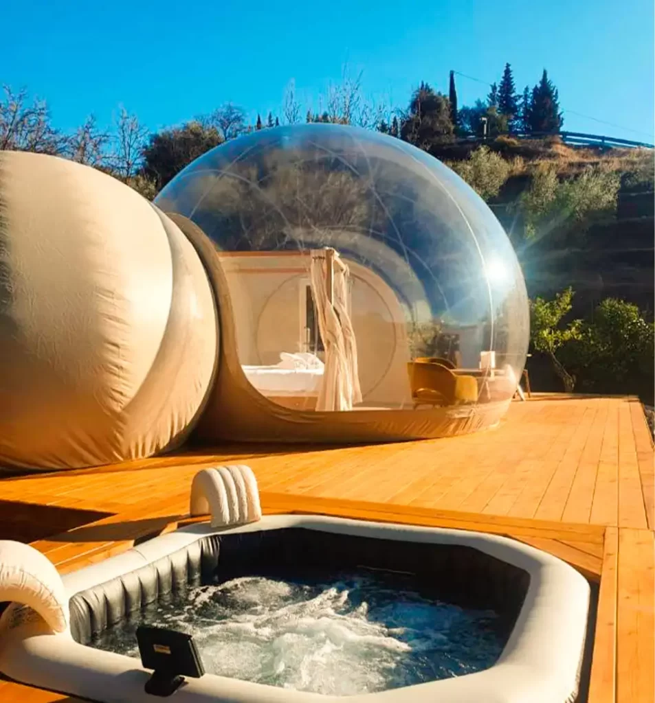 glamping con jacuzzi